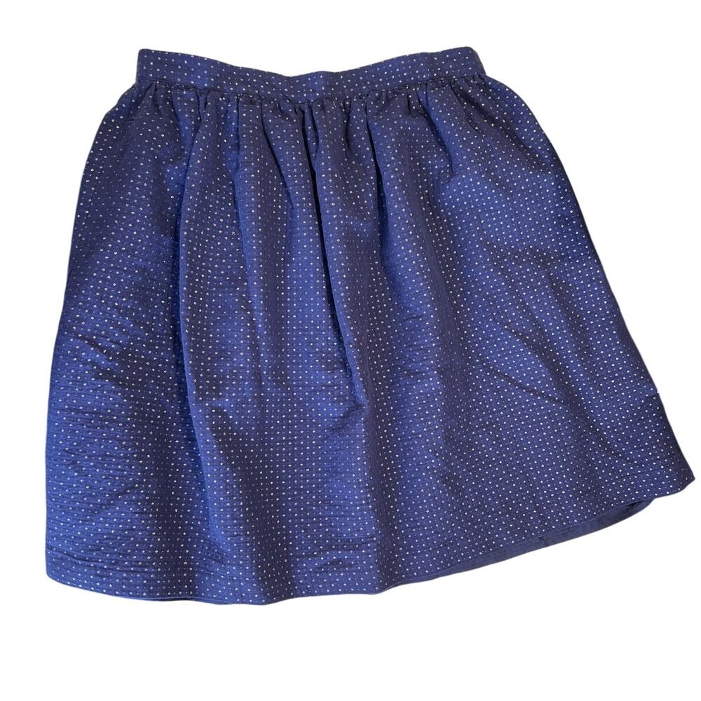 Dressed Up by Gymboree Womens Navy Metallic Silver Skirt Size 12 Length 23" Prep